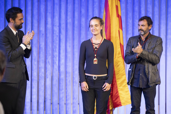 Ehrung für Carola Rackete in Barcelona: Foto Parlament de Catalunya (Job Vermeulen)
